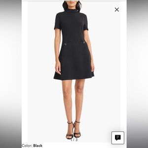 Maggy London Patch Pocket Short Sleeve Dress Black, size 4